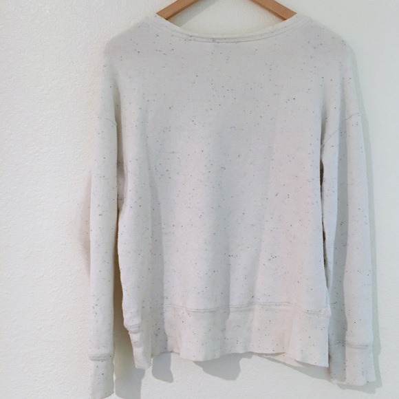 Ivory & Blue Speckled Sweater AE - Picture 2 of 3
